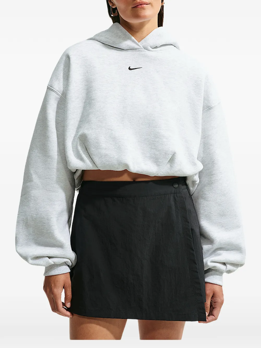 Nike Studio Fleece cropped hoodie - Grigio