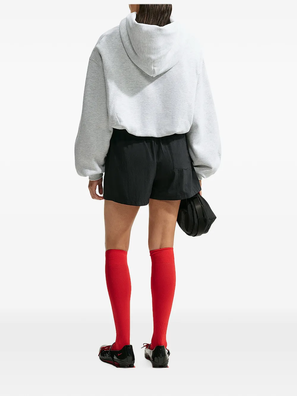 Nike Studio Fleece cropped hoodie Grijs