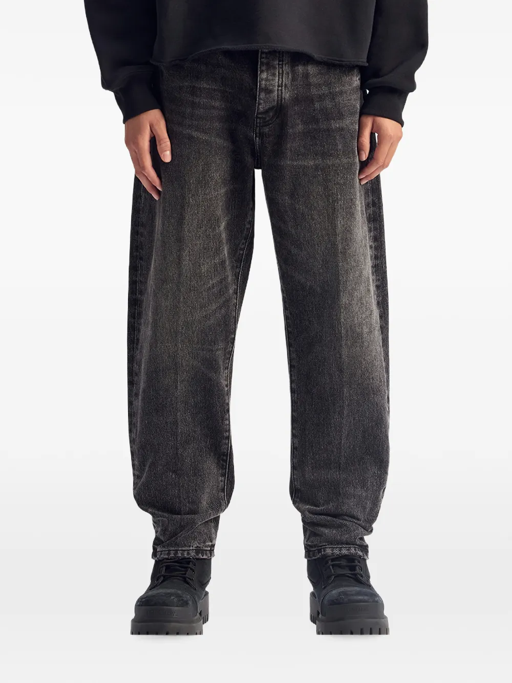 Purple Brand P013 jeans met toelopende pijpen Zwart