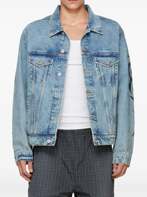 VETEMENTS graffiti graphic-print denim jacket