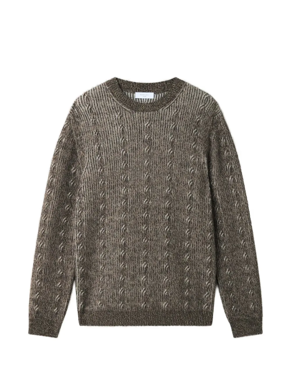 Boglioli Cable-knit Cashmere Sweater In Brown