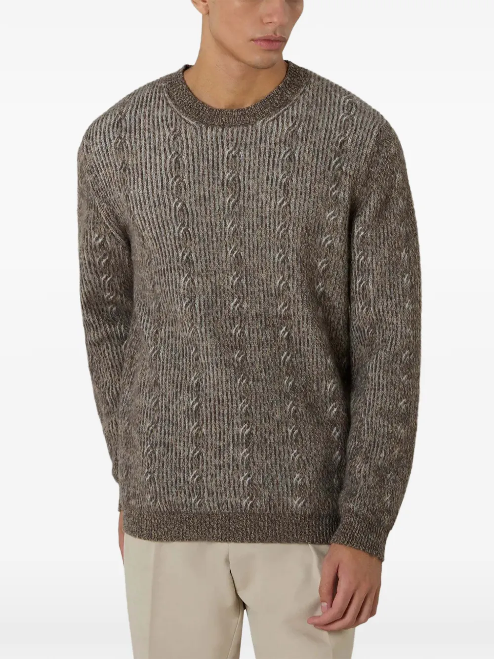 Boglioli cable-knit cashmere sweater Bruin
