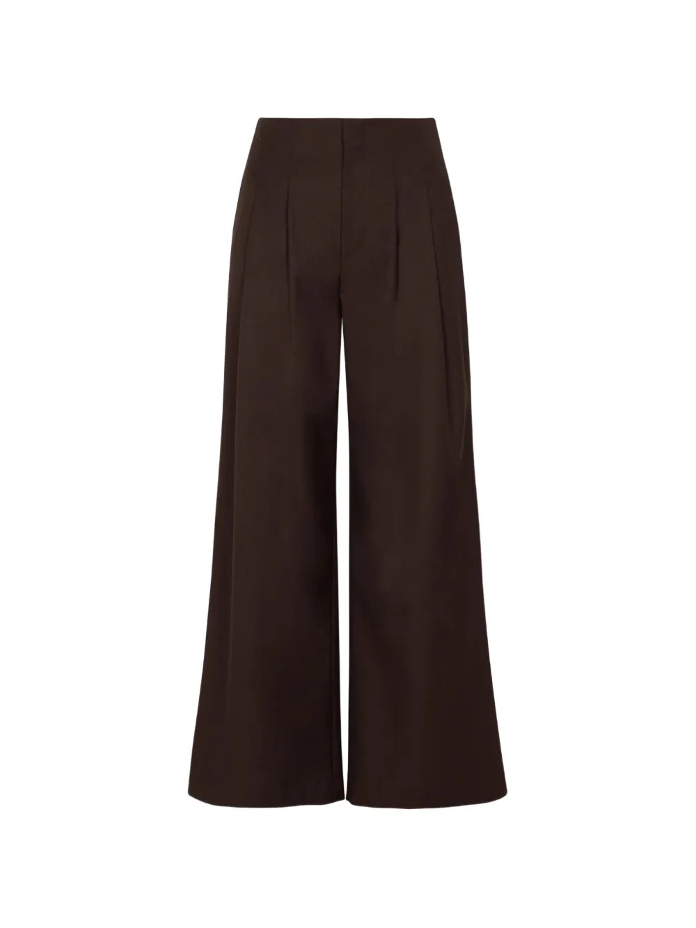 HEVRON Mireya pleated wide-leg trousers Bruin