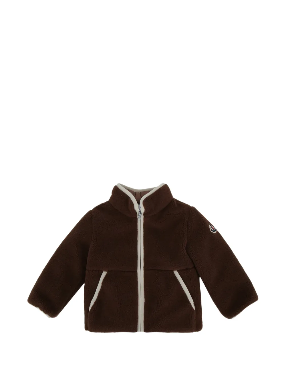 Moncler Enfant Duxent panelled fleece jacket Bruin