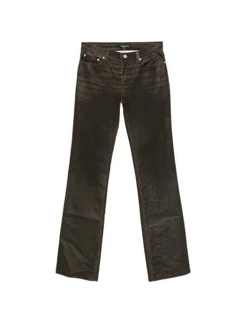 Roberto Cavalli Vintage jeans rectos con acabado metalizado 2000