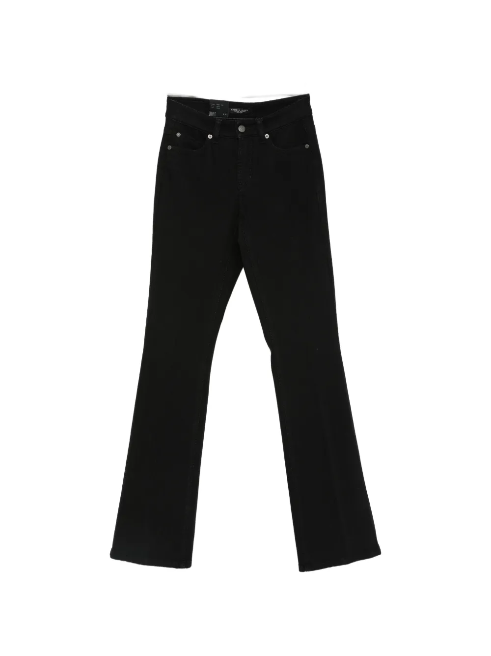 Cambio Paris logo-patch flared jeans - Schwarz