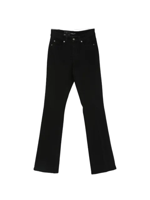 Cambio Paris logo-patch flared jeans