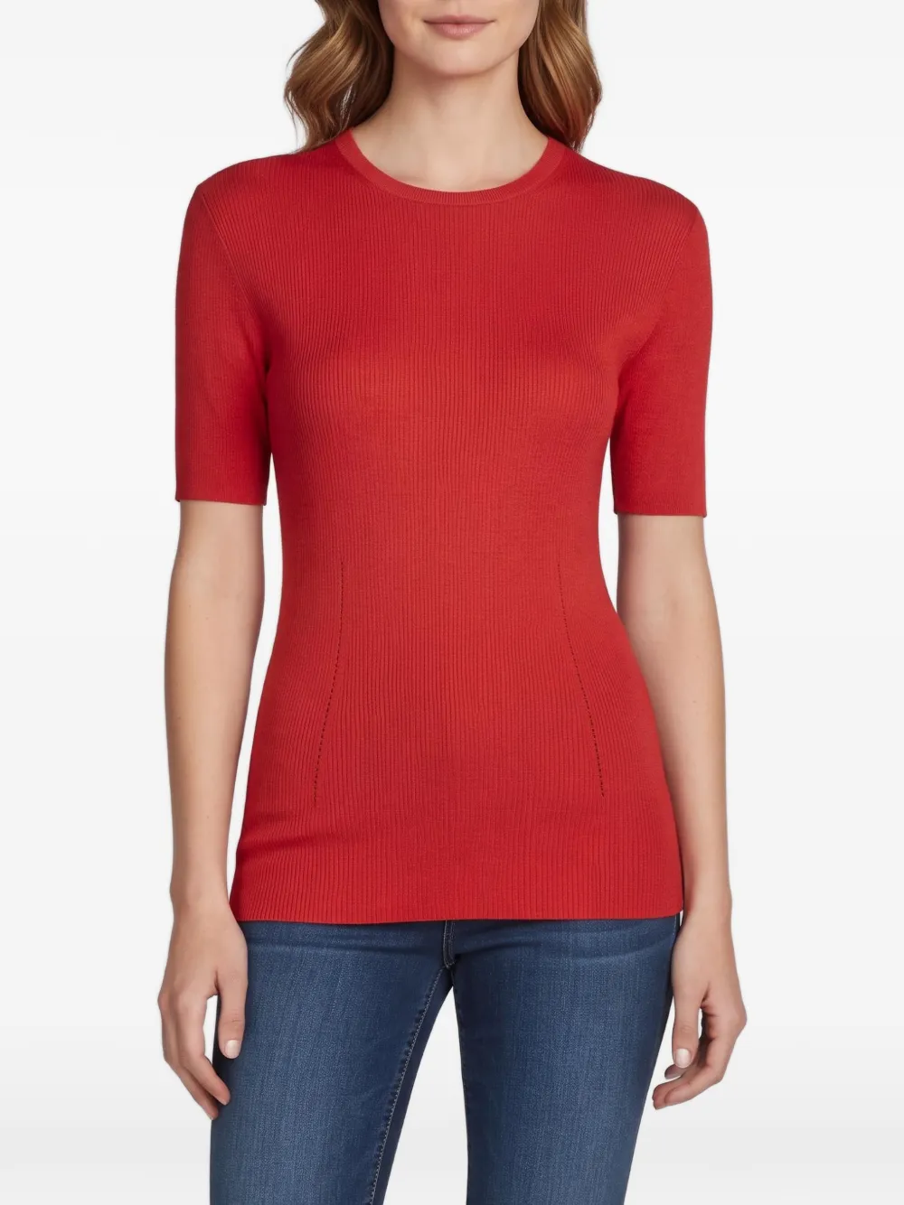 JOSEPH rib-knit crew-neck sweater - Rot