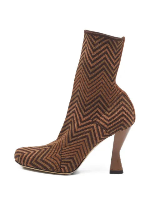 Missoni Pre-Owned wave-knit ankle boots