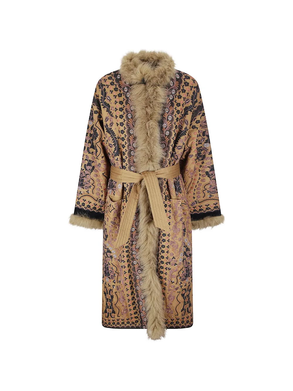 Antik Batik Ivan embroidered coat - Toni neutri