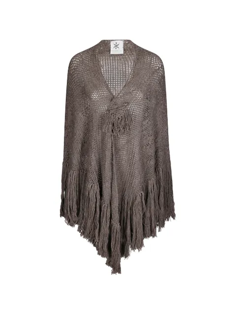 Chiara Is fringe-detail open-knit shawl