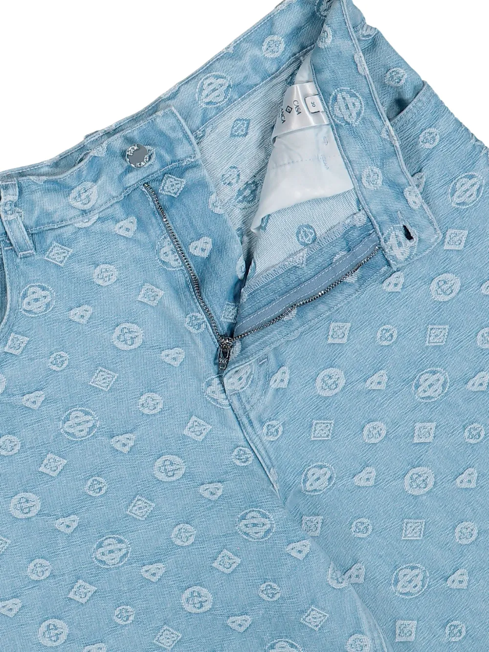 Casablanca carpet jacquard baggy shorts Blauw