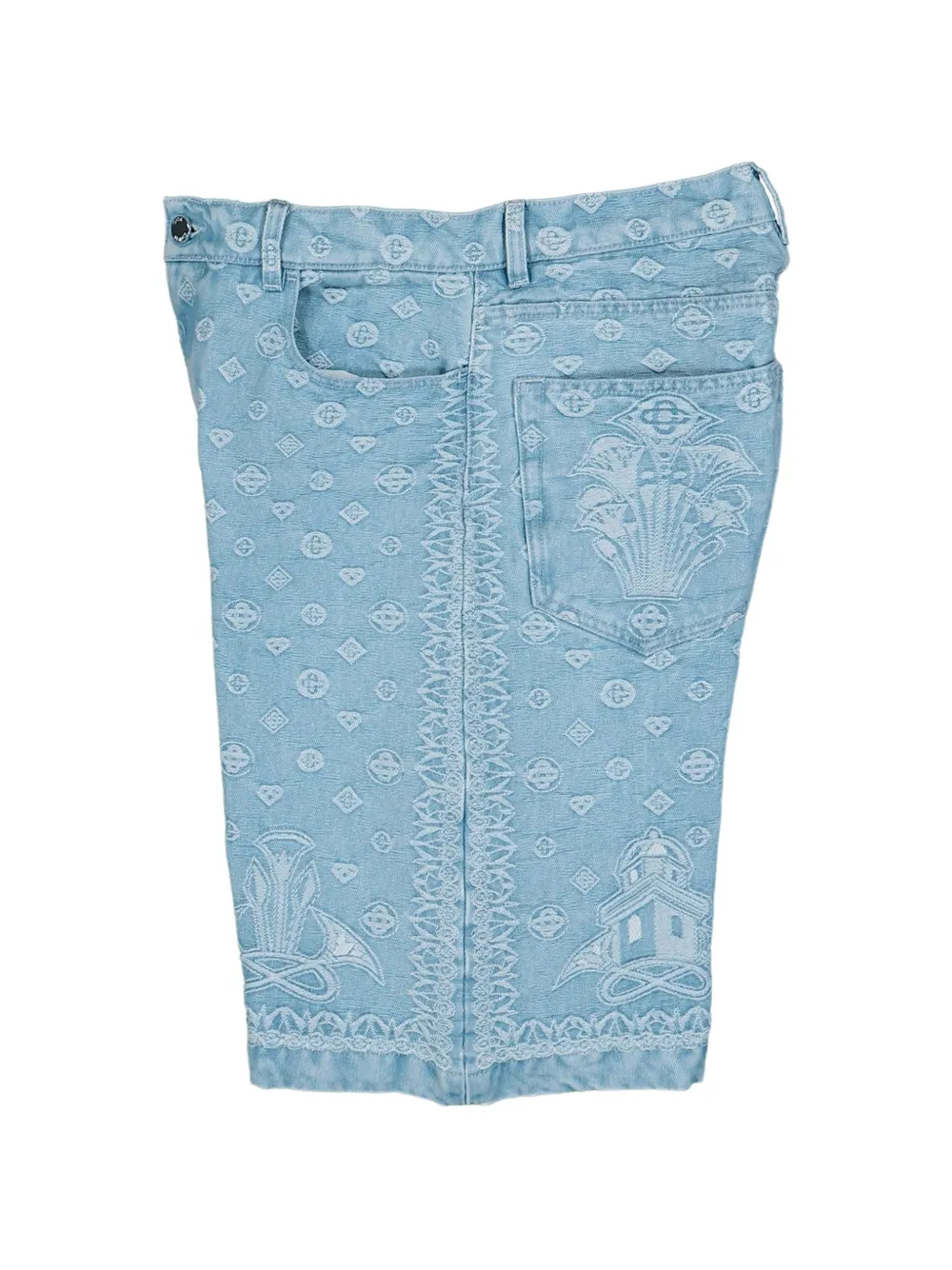Casablanca carpet jacquard baggy shorts Blauw