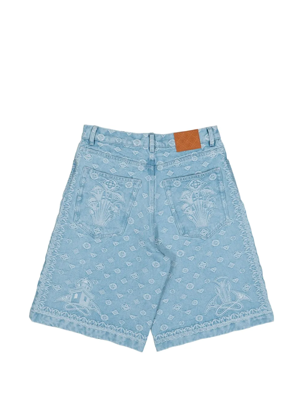 Casablanca carpet jacquard baggy shorts Blauw