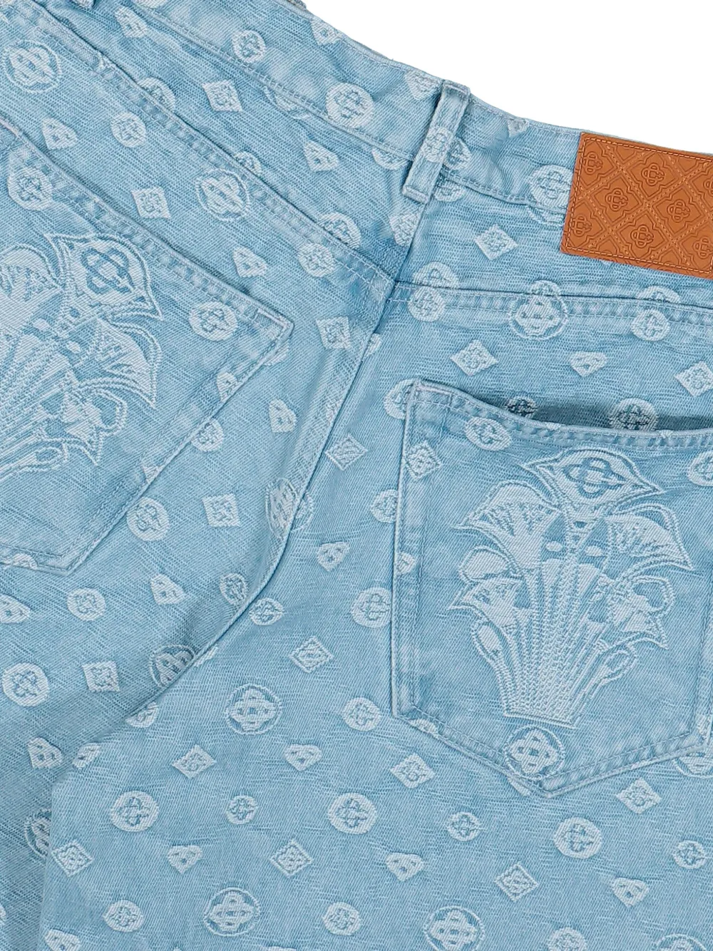 Casablanca carpet jacquard baggy shorts Blauw
