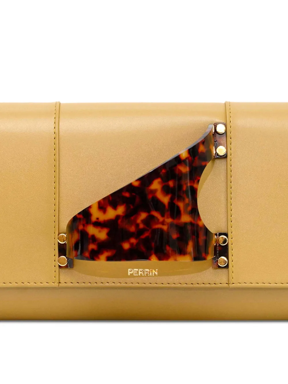 Perrin Paris L'Eiffel Classic glove clutch bag Geel
