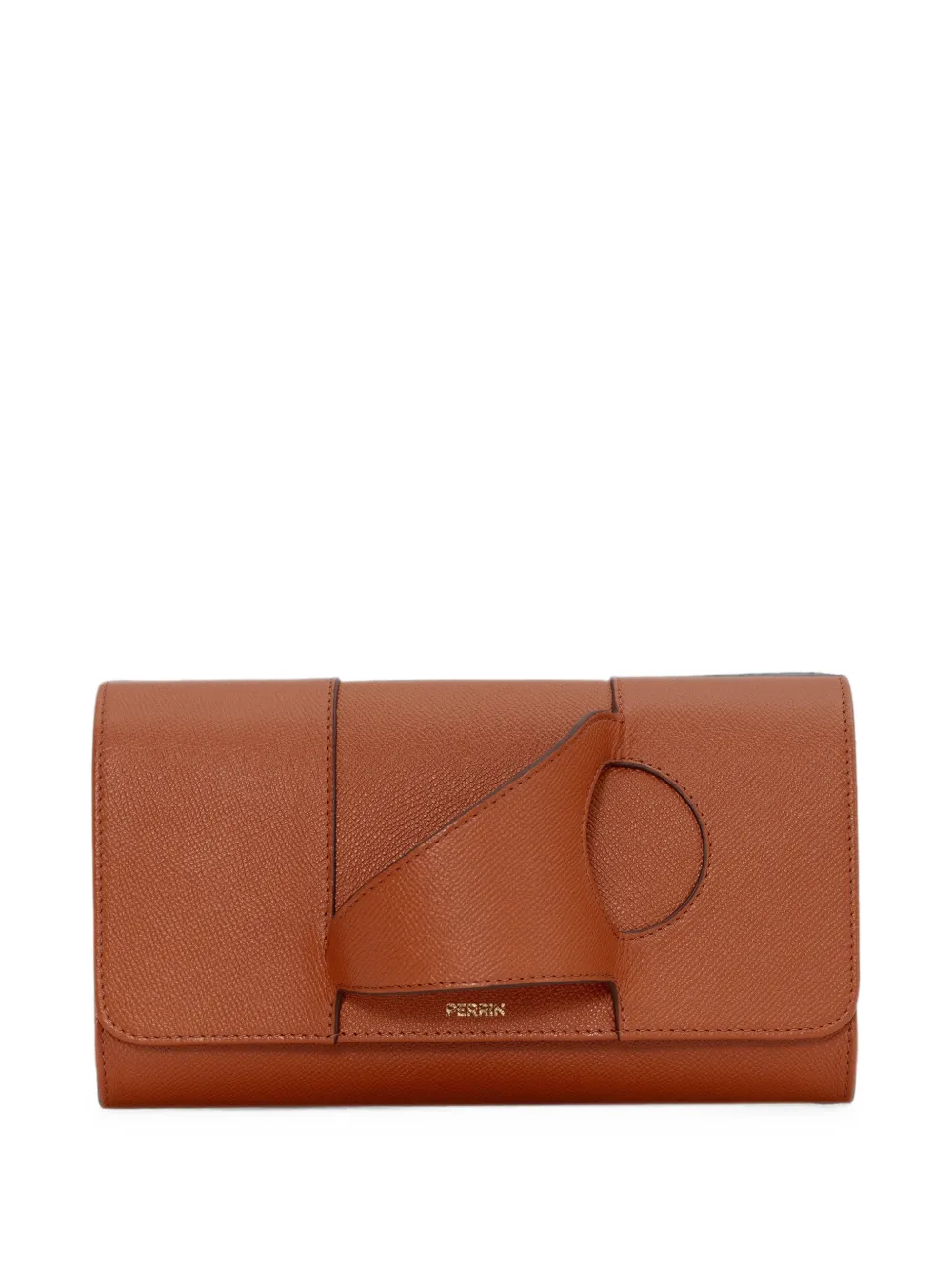Perrin Paris pochette L’Asymetrique en cuir grainé - Marron Perrin Paris pochette L’Asymetrique en cuir grainé - Marron