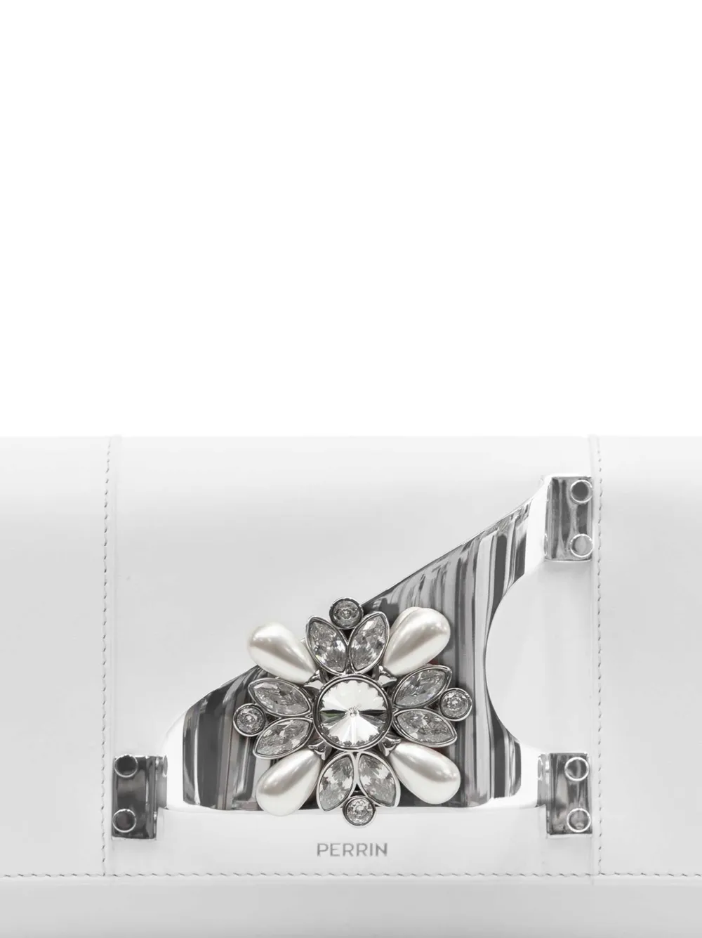 Perrin Paris L'Eiffel Bijoux glove clutch bag Wit