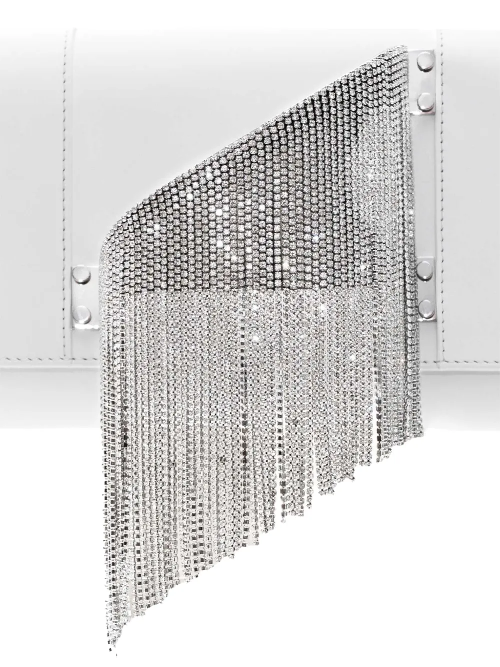 Perrin Paris L'Eiffel Cascade Swarovski crystal-embellished clutch bag Wit