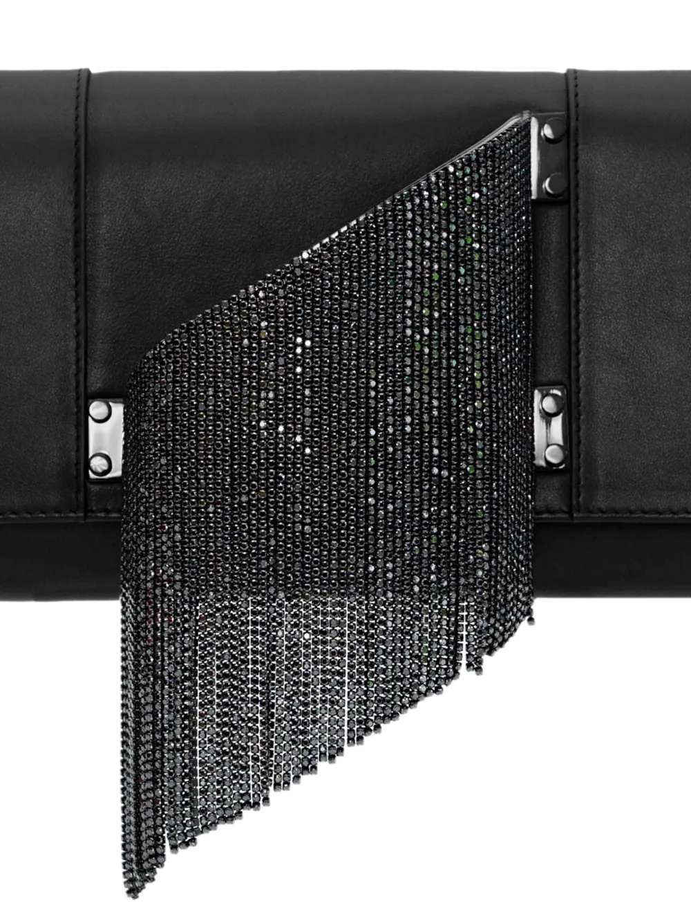 Perrin Paris L'Eiffel Cascade crystal-embellished clutch bag Zwart