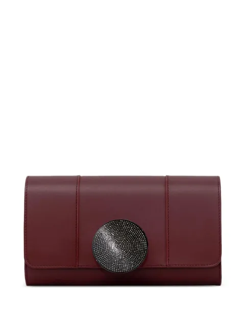 Perrin Paris Le Disque Strass leather clutch bag