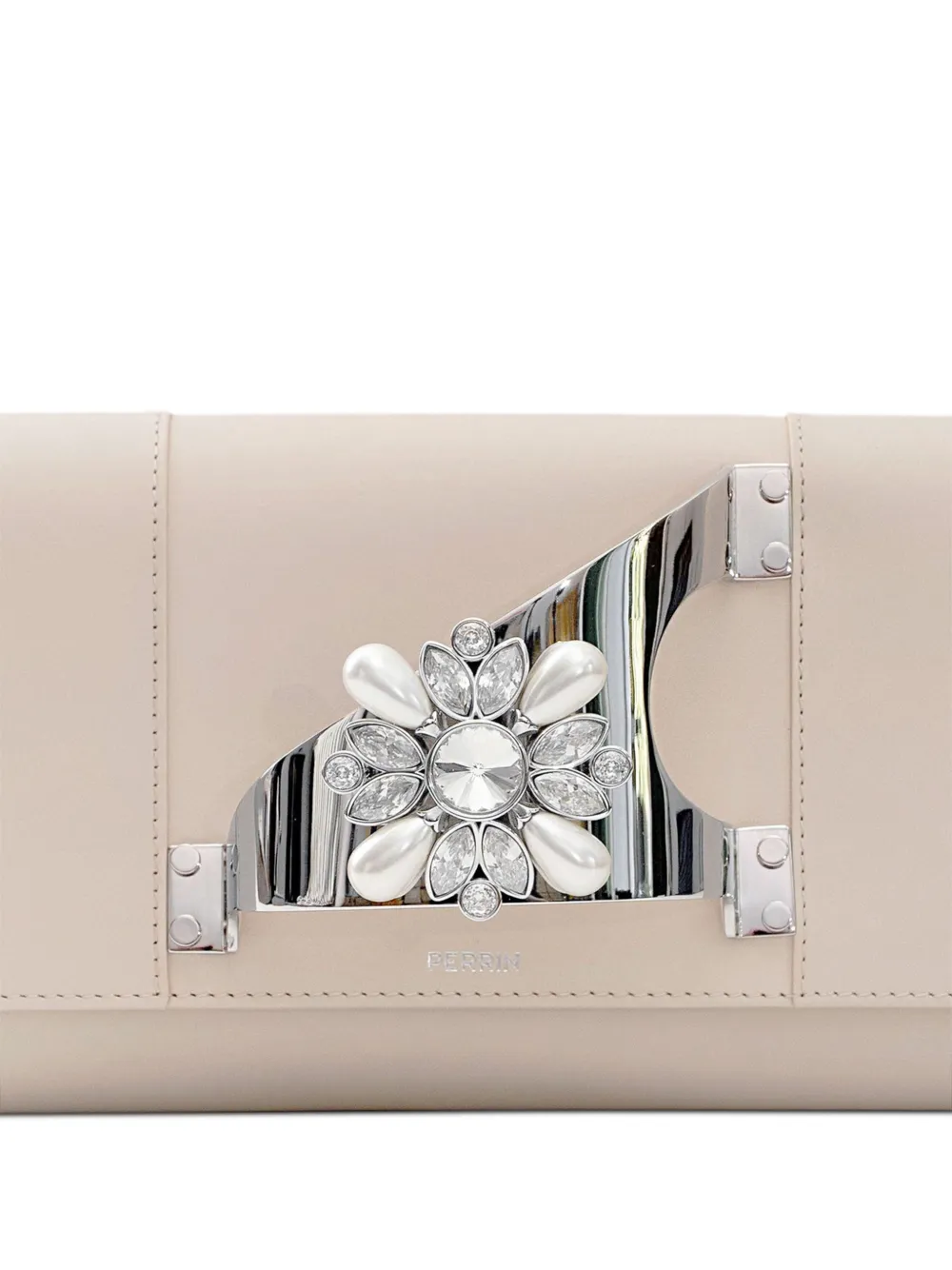 Perrin Paris L'Eiffel Bijoux glove clutch bag Wit