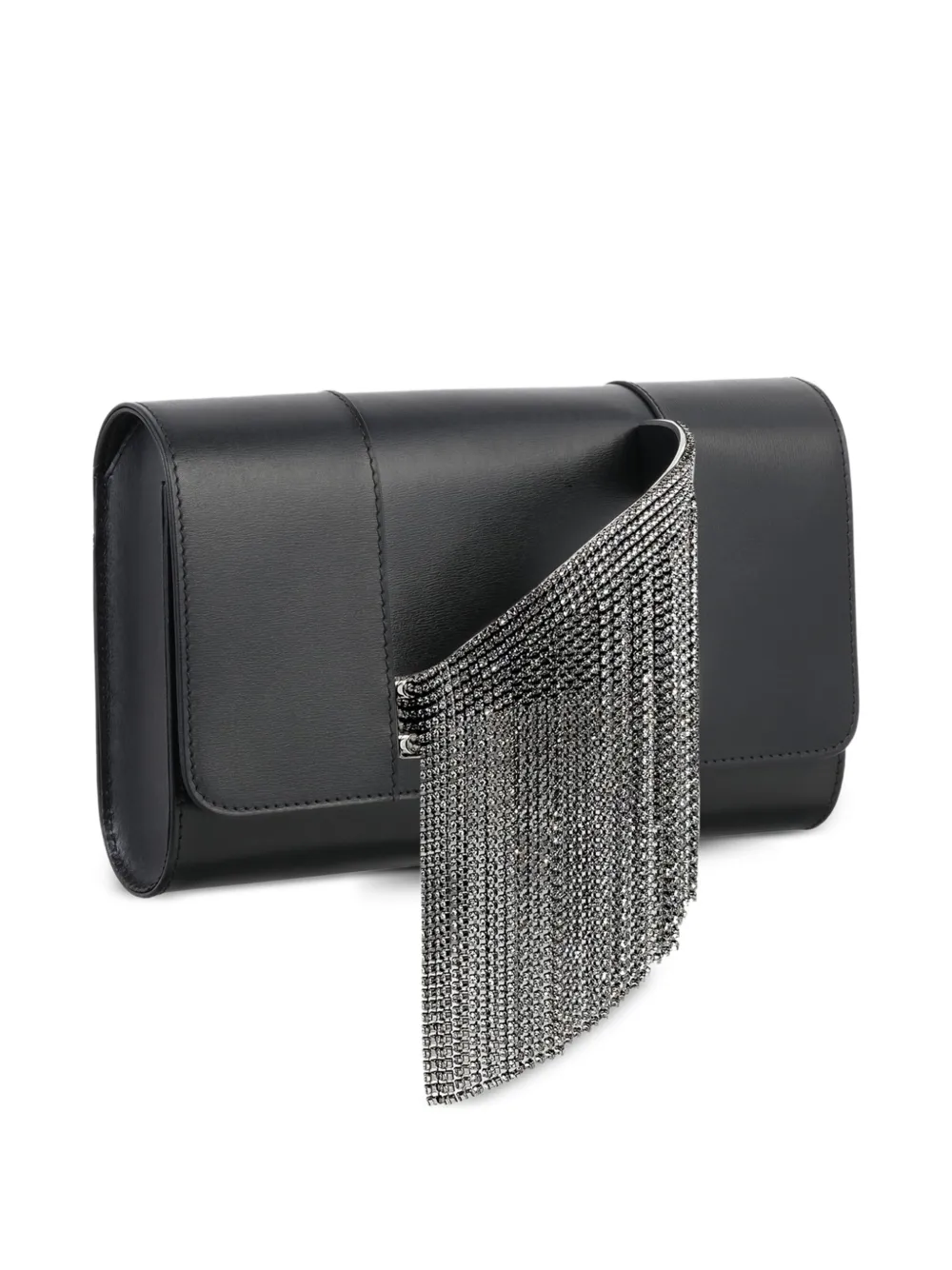 Perrin Paris L'Eiffel Cascade crystal-embellished clutch bag Zwart