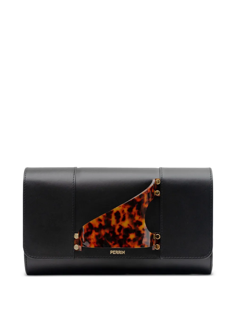 Perrin Paris Clutch L'Eiffel Ecaille - Nero