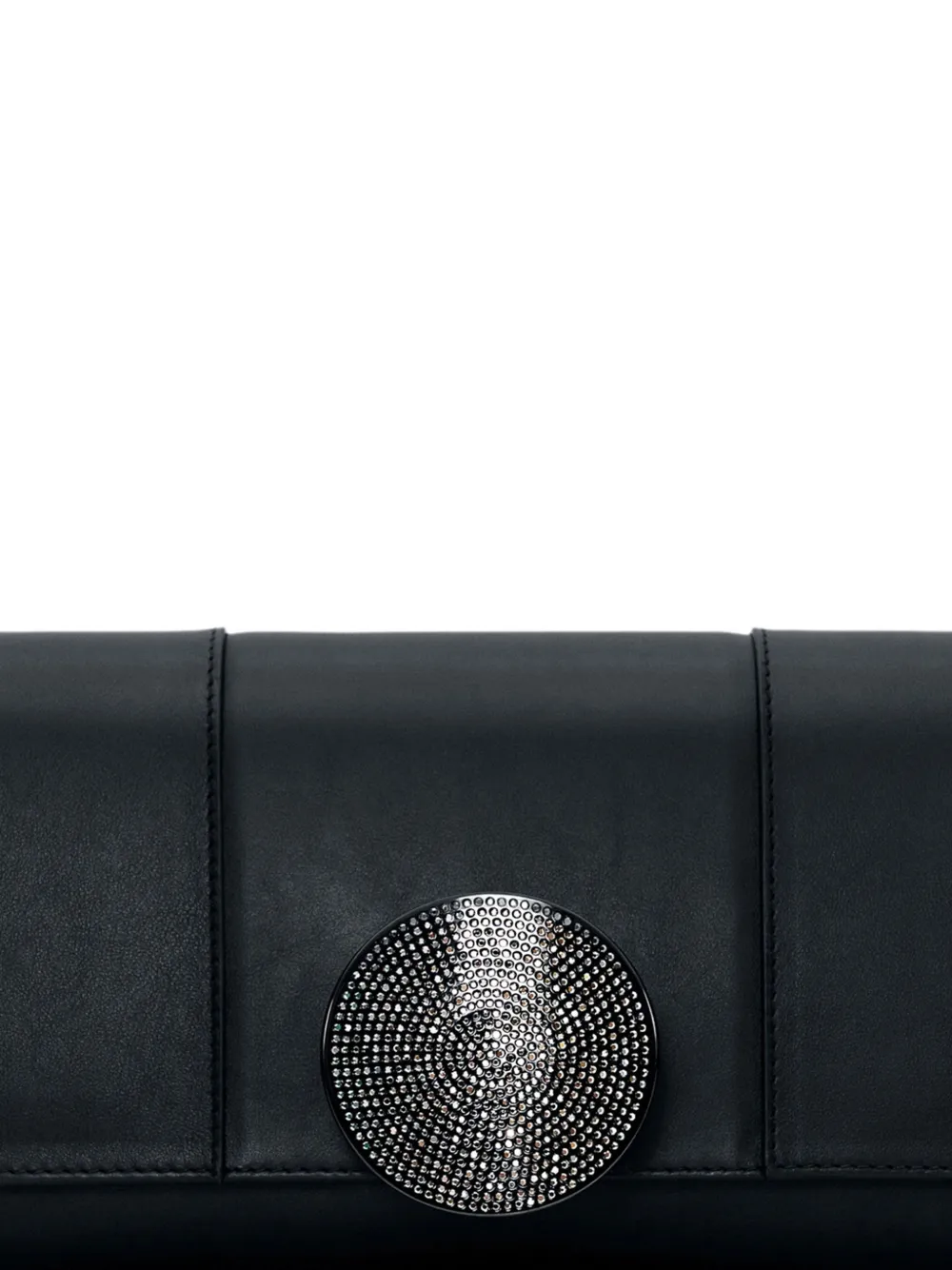 Perrin Paris Le Disque Strass clutch bag Zwart