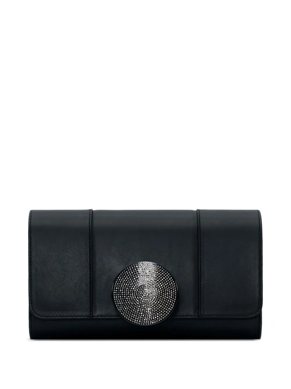 Perrin Paris pochette Le Disque Strass - Noir Perrin Paris pochette Le Disque Strass - Noir