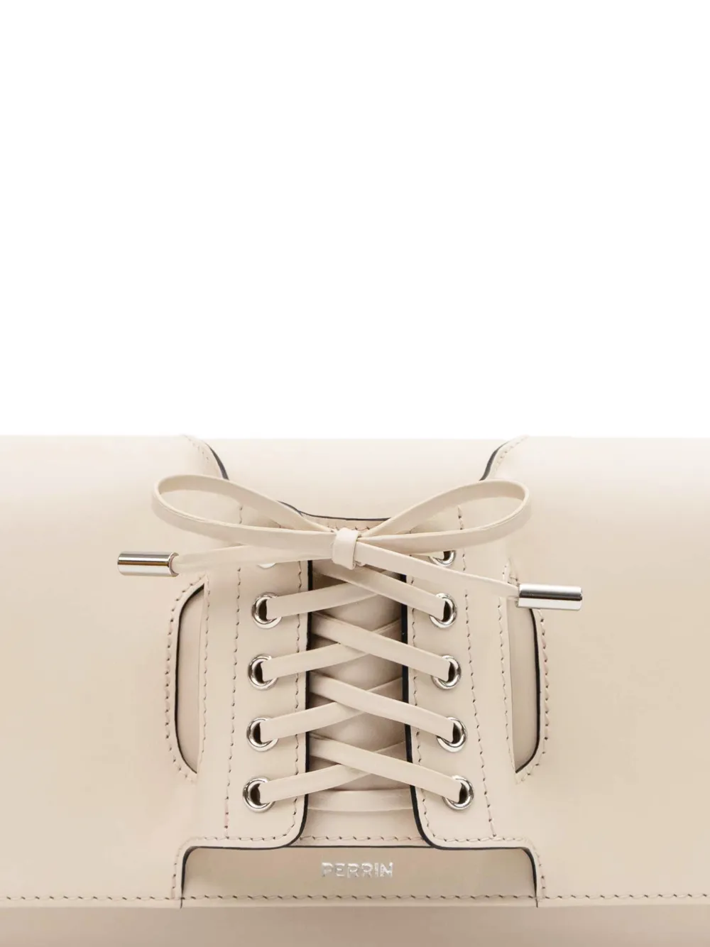 Perrin Paris La Corsette clutch met veters Beige