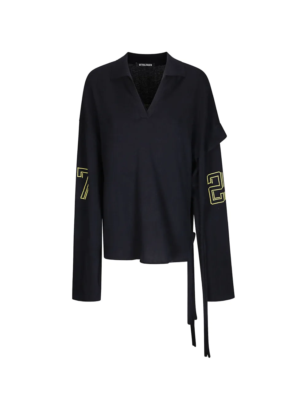 Ottolinger jacquard-knit oversized sweater - Nero