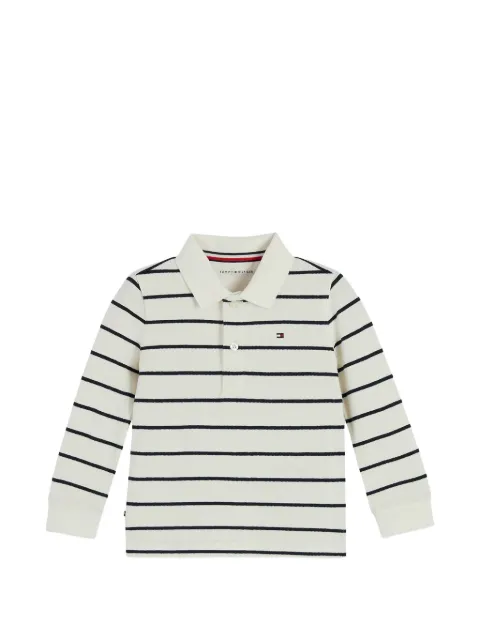 Tommy Hilfiger Junior Essential striped long-sleeved polo shirt