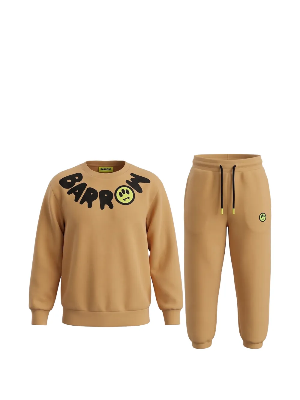 Barrow kids logo-print cotton tracksuit - Toni neutri
