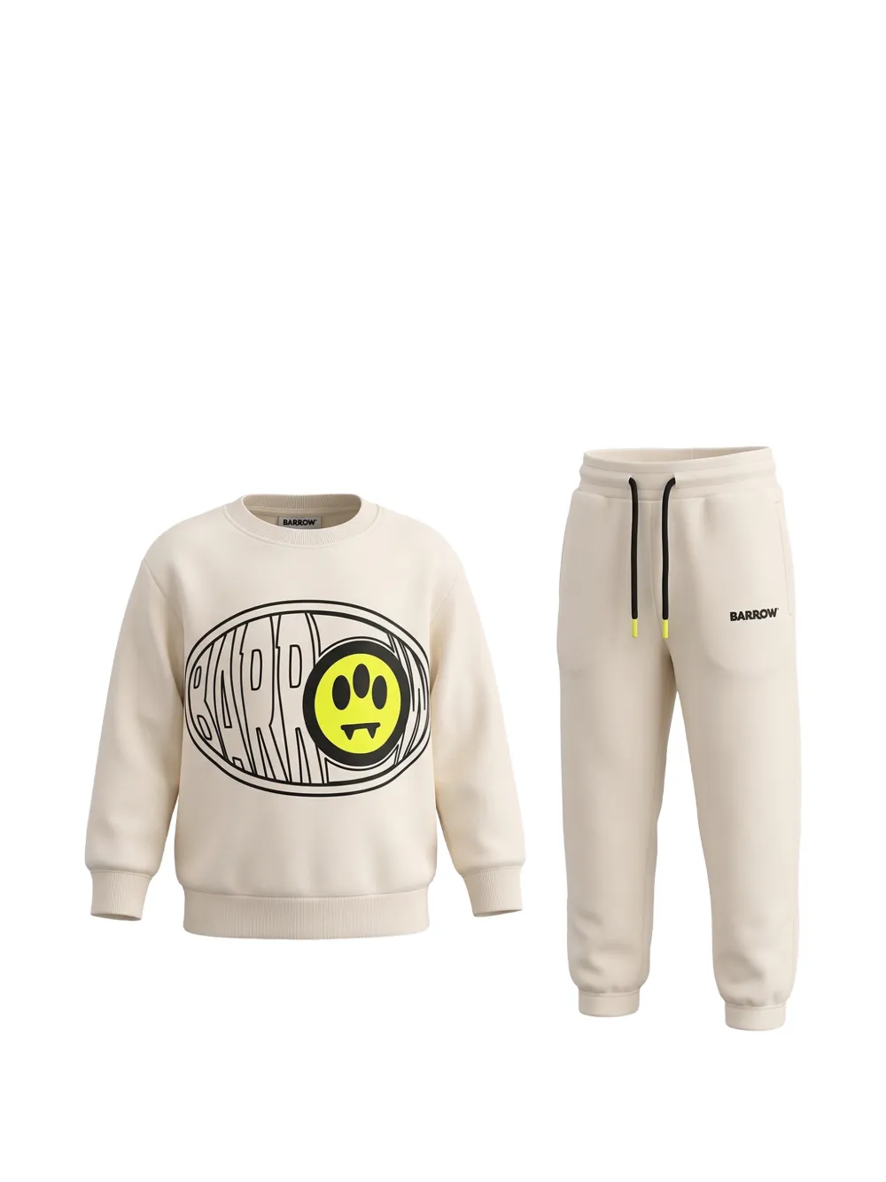 Barrow kids logo-print tracksuit Beige