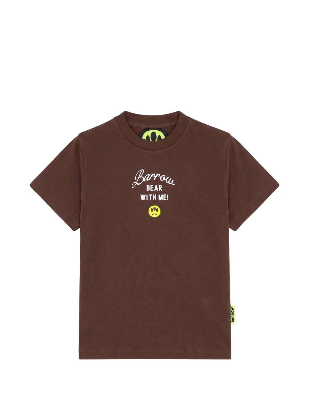 Barrow kids teddy-bear patch T-shirt - Marrone