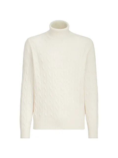 Brunello Cucinelli cashmere cable-knit turtleneck sweater