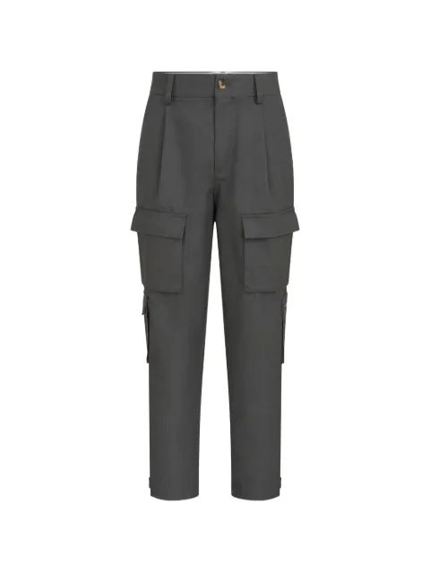 Brunello Cucinelli 버진 울 사선 멀티 포켓 카고 팬츠
