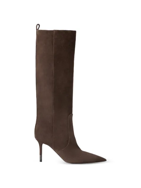 Brunello Cucinelli suede boots with Monili