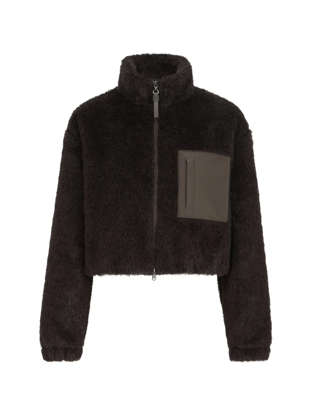 Brunello Cucinelli sparkling cropped jacket - Brown