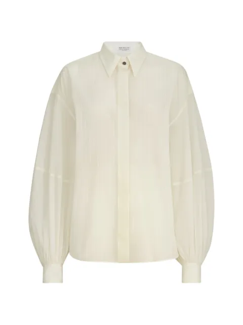 Brunello Cucinelli Monili pinstripe-pattern shirt