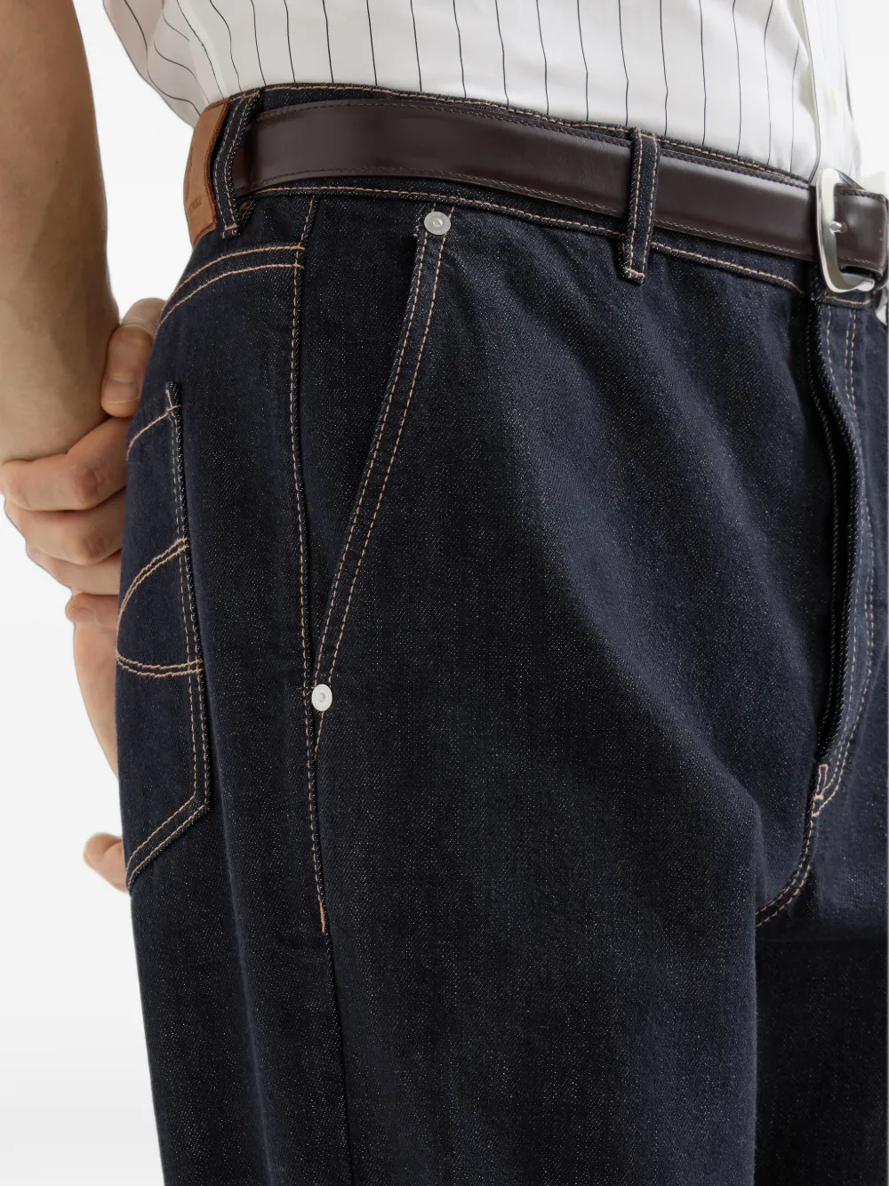 Brunello Cucinelli No-Fade denim iconische broek Blauw
