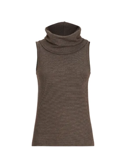 Brunello Cucinelli sparkling virgin-wool-blend jersey turtleneck top