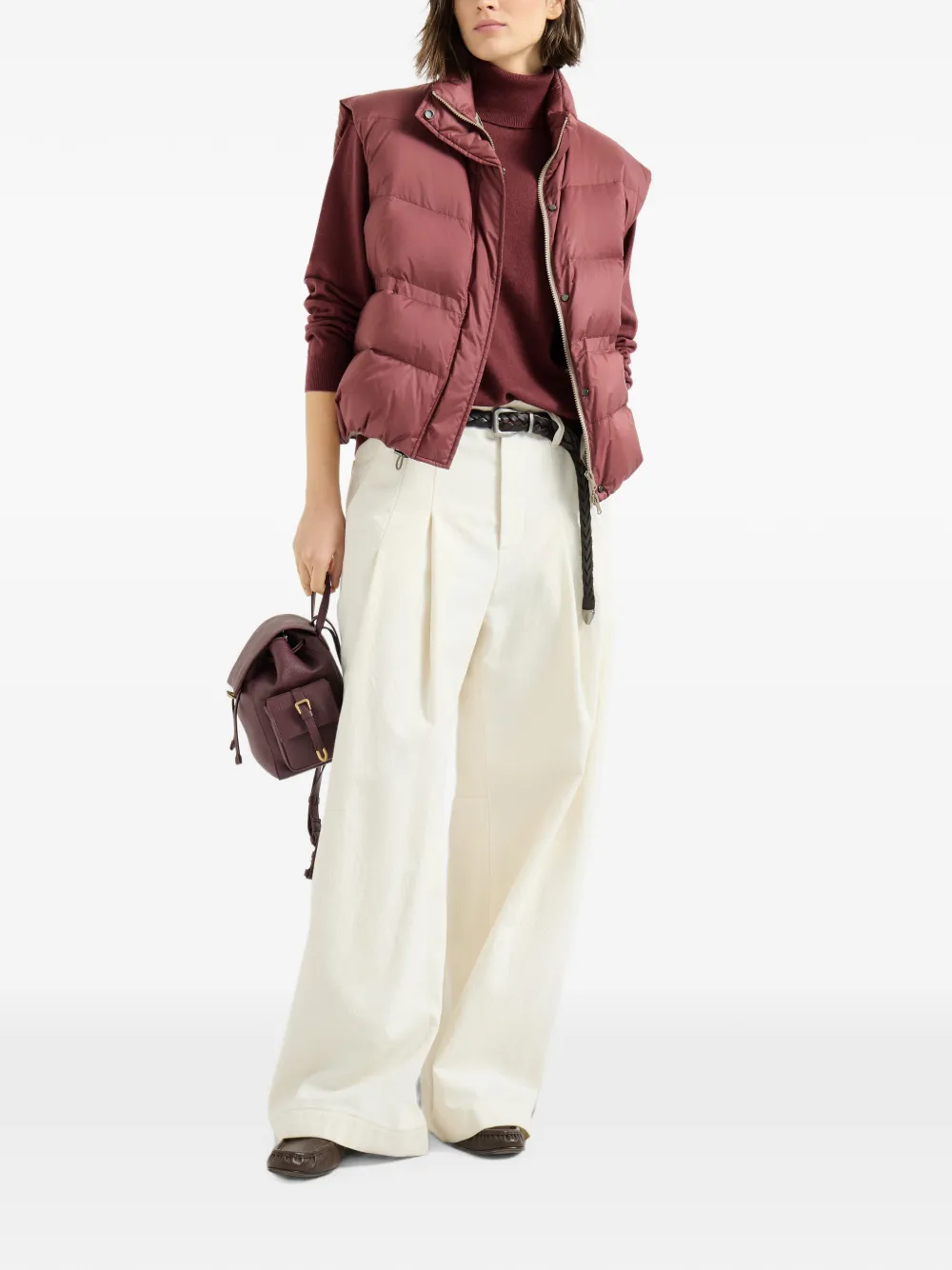 Brunello Cucinelli cashmere turtleneck sweater with Monili Rood
