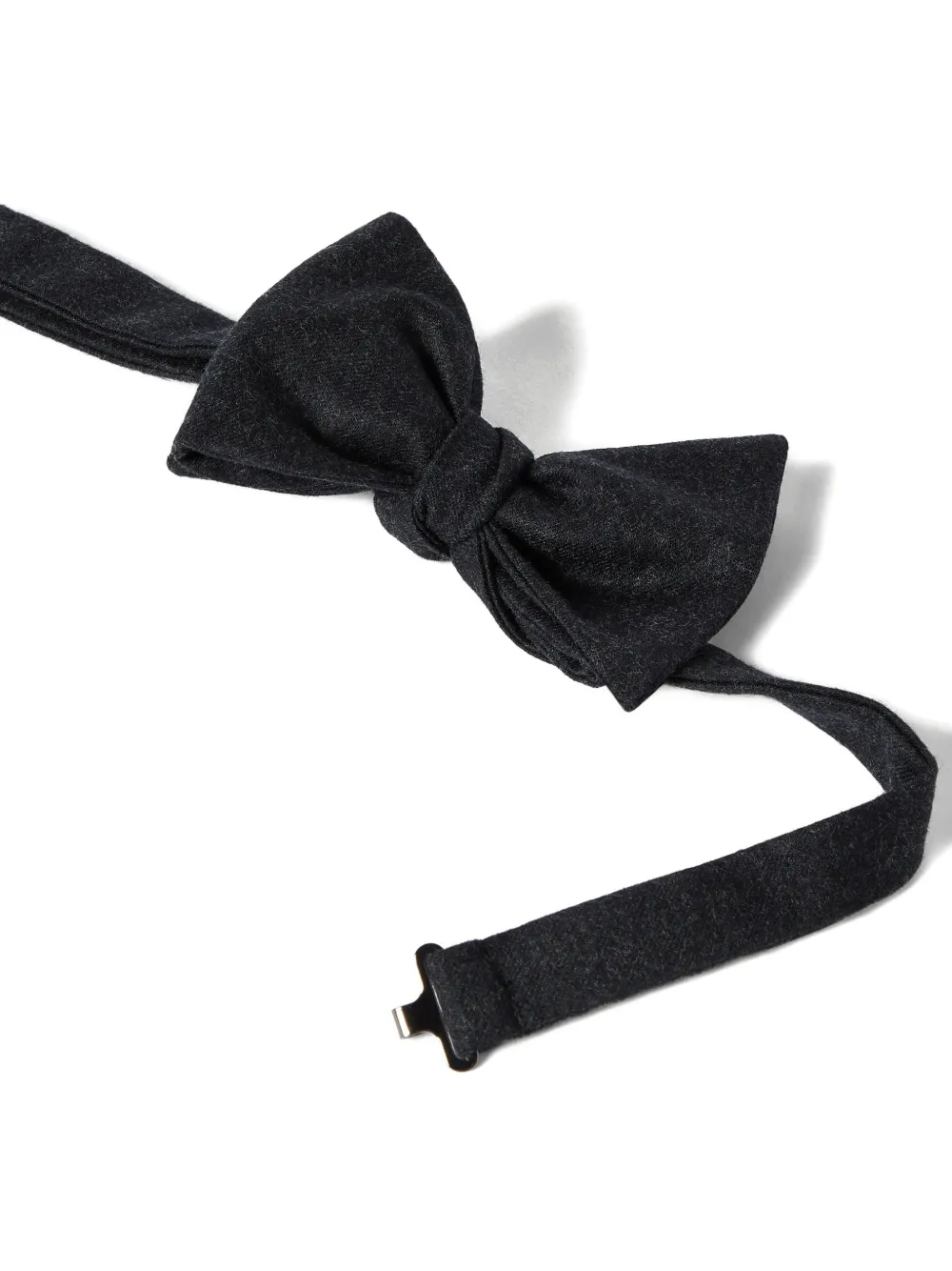 Brunello Cucinelli Flanellen vlinderdas met scheerwol Blauw