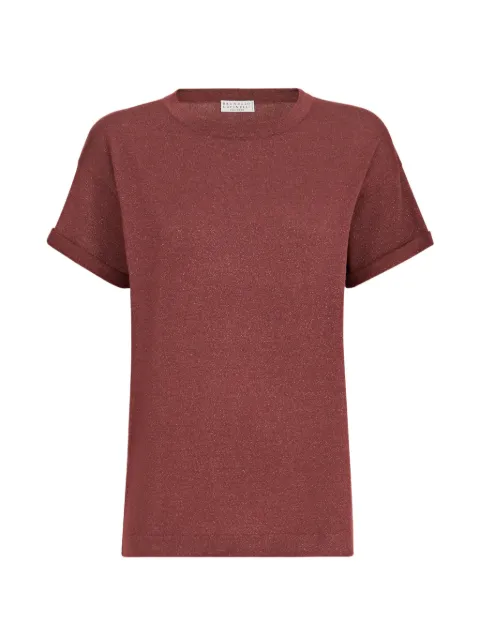 Brunello Cucinelli Leichtes T-Shirt aus Kaschmir und Seide