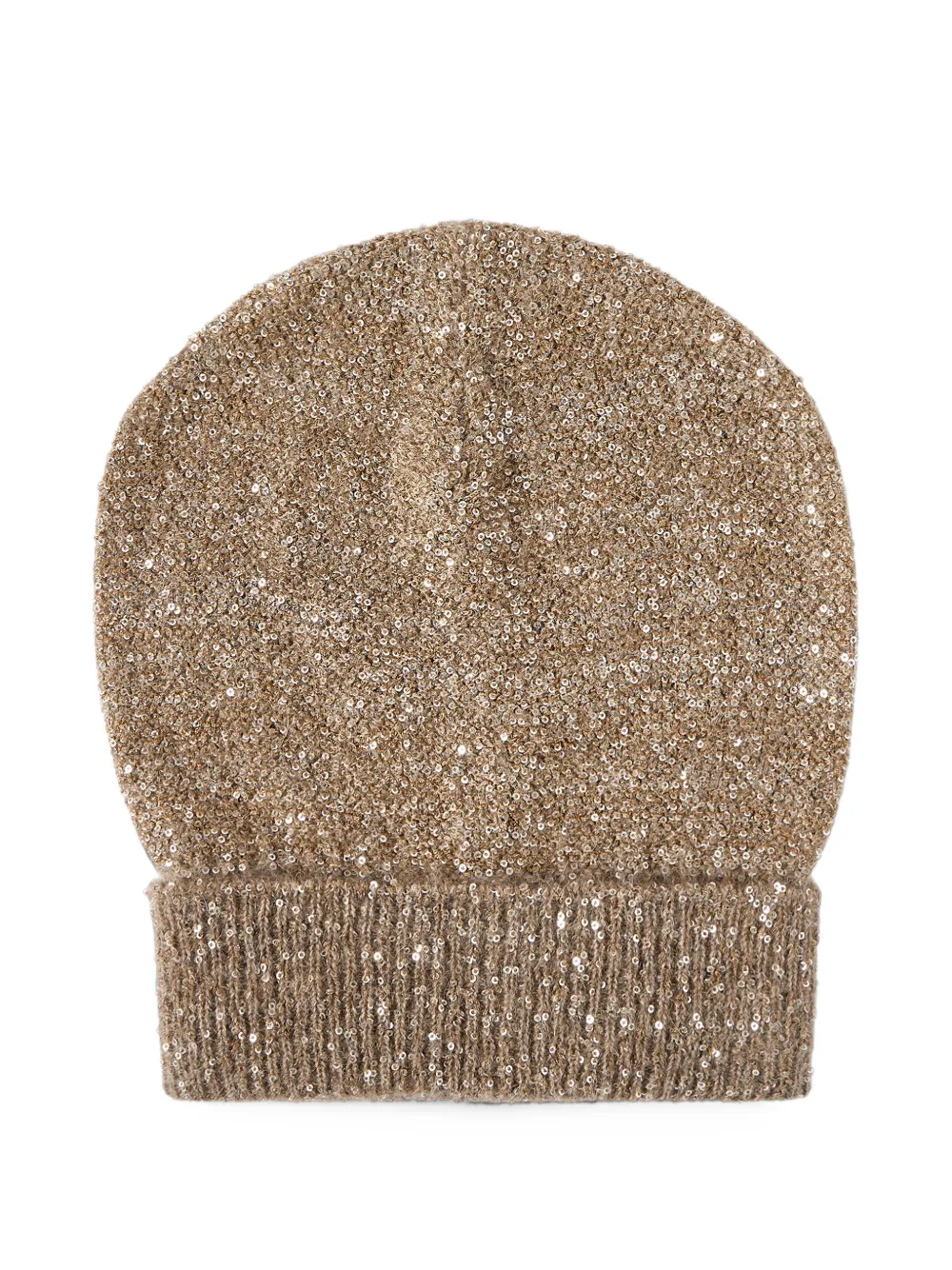 Brunello Cucinelli dazzling texture mohair and wool knit beanie Beige
