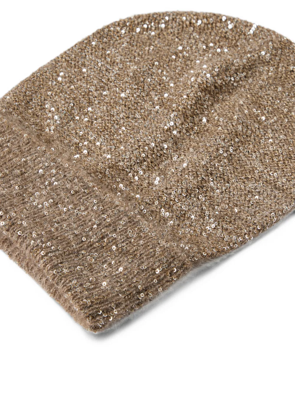 Brunello Cucinelli dazzling texture mohair and wool knit beanie Beige