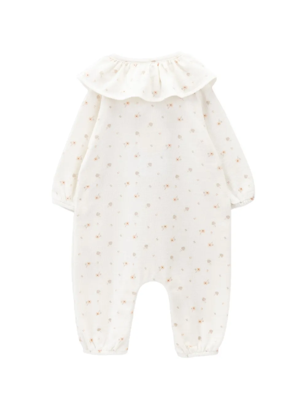 Knot Romper met bloemenprint Wit
