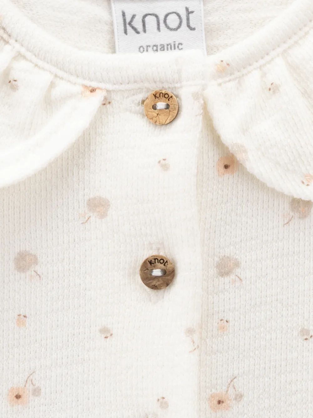 Knot Romper met bloemenprint Wit